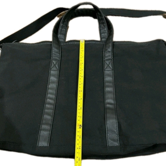 Ralph Lauren Black Duffle Bag w/ Silver Polo Horse Logo Gym/ Travel /Work (NWOT) - Picture 10 of 11